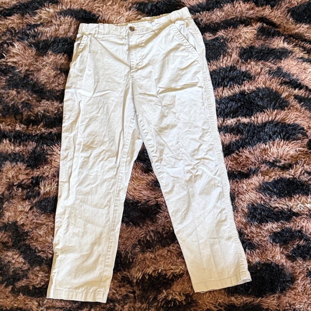 Old Navy Women's Cream Straight Leg Pants